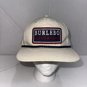 Burlebo Ivory Hat OSFA Austin Tx Snap Back Gorpcore Preppy Boy Trucker Hat